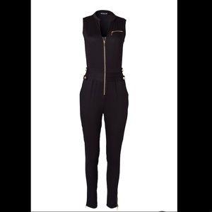 Plunging Neckline Jumpsuit